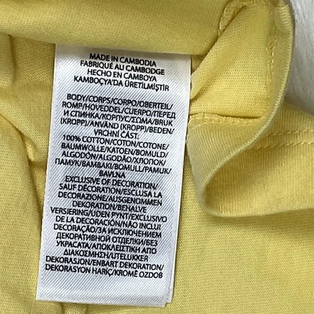NEW Polo Ralph Lauren Polo Bear T-Shirt Girls Medium 8/10 Yellow Banana Peel